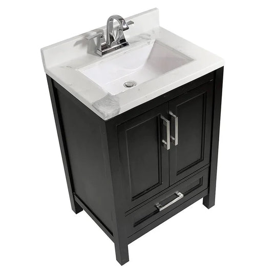 25'' Single Bathroom Vanity with Solid Surface Top